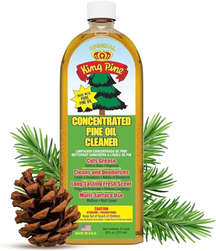 King Pine Concentrated Pine Oil Multi-Surface Cleaner Industrial Strength, Gold, 8 Fl Oz - size: 8 Fl Oz (Pack of 1)