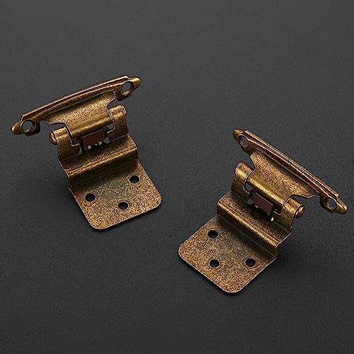 Ravinte 3/8" Inset Antique Brass Cabinet Hinges 60 Pack (30 Pairs) - color: Antique Brass