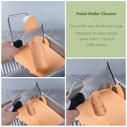 Mister Rui 28 Pack Paint Roller Kit with Extension Pole - size: 28 Pack 9 Inch Paint Roller Kit & Extension Pole