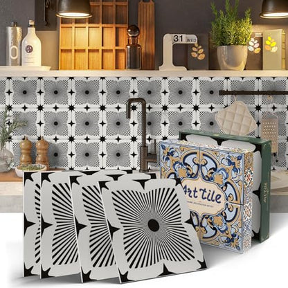 VICCI Kitchen Backsplash Tile Stickers 24Pcs 5.9x5.9 Inch - color: Art-224, size: 5.9x5.9IN*24PCS
