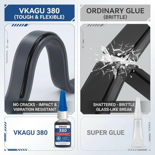 380 Super Glue Black High-Viscosity Instant Adhesive 20g Suitable for Metal Plastic and Rubber 4 Pack - size: 380, style: 4 Pack