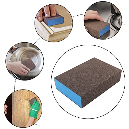 12Pcs Fine Sanding Sponge 120 Grit - size: 120 Grit