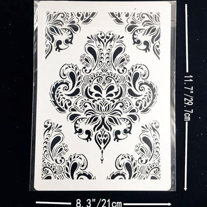 TIAMECH A4 Reusable Vintage Palace Totem Stencil for Painting - style: Totem