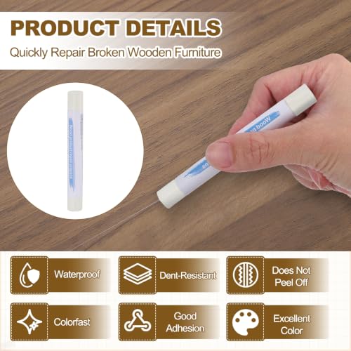 PATIKIL 4Pcs Wood Furniture Repair Markers with Scraper, White Cherry - color: White Cherry