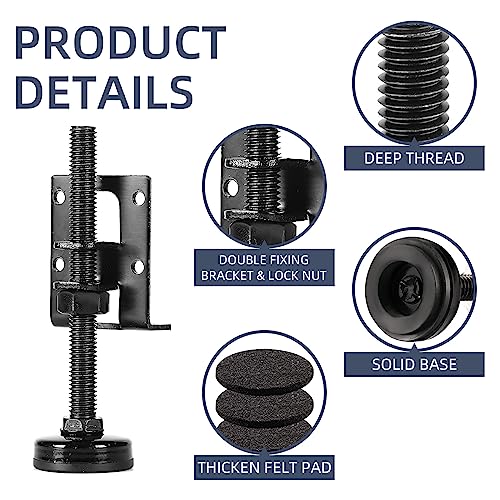 4 Pack Heavy Duty Adjustable Leveling Feet - Furniture Levelers for Workbench, Table, Cabinet, Wardrobe