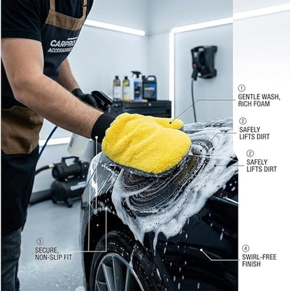 12 Pcs Paint Mitt Gloves, Microfiber Cleaning Dusting Gloves with Thumb, Reusable Terry Painter Mitts for Deck Stain, Furniture Waxing, Car Wash, Polishing