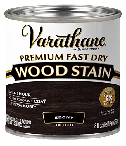 Varathane Premium Fast Dry Ebony Wood Stain - color: Ebony, size: 0.25 Quart (Pack of 1)