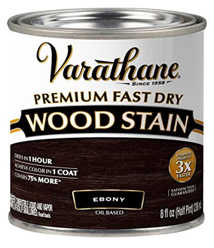 Varathane Premium Fast Dry Ebony Wood Stain - color: Ebony, size: 0.25 Quart (Pack of 1)