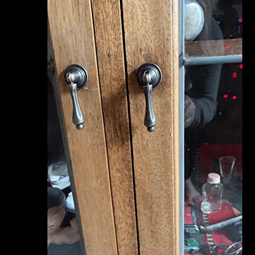 dophee Antique Cabinet Knobs Pendant Drop Pulls with Screws, 2.44"x 0.94" - size: 1 Piece