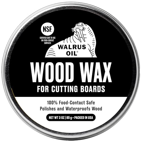 WALRUS OIL - Wood Wax, 3 oz Can, FDA Food-Safe, Cutting Board Wax and Board Cream