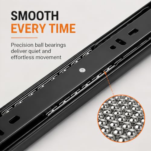 2 Pair 12" Soft Close Drawer Slide, Cabinet, 30mm, 100LB - size: 12 Inch × 2 Pair