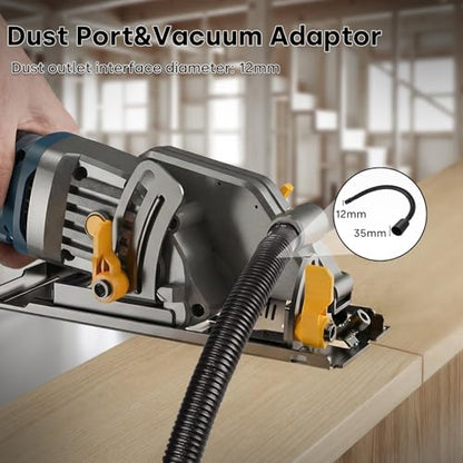 Enventor Mini Circular Saw, 4.8A 4-1/2" Electric Circular Saw with 3 Saw Blades, 4000RPM, Max Cutting Depth 1-1/16" for Wood Cutting