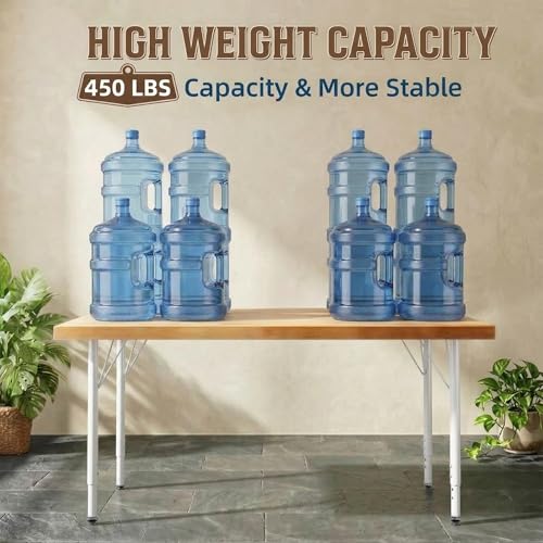 Yuleimy Adjustable Metal Table Legs 19-30 Inch, Heavy Duty Desk Leg, White - color: White 4-pack