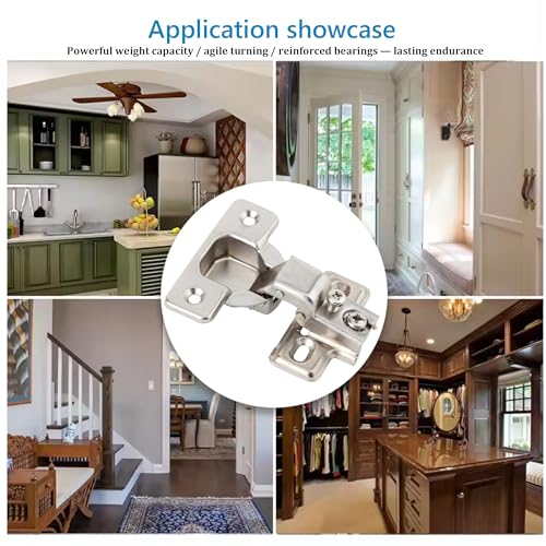 Silverline Face Frame Concealed Euro 105Deg Regular Closing Compact Cabinet Hinges, 50 Pack - size: 50 Pack