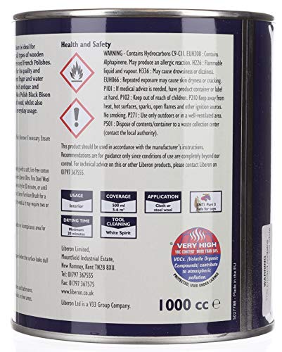 Liberon Black Bison Paste Wax, 1 Liter, Walnut - color: Walnut, size: 1 Liter