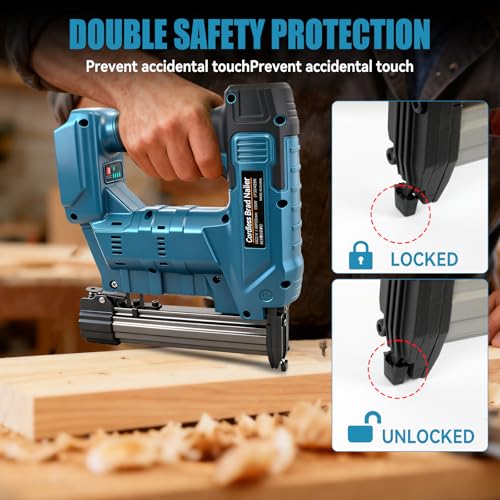 18GA Cordless 2 in 1 Nail/Staple Gun for Mak-ita 18V Battery(Tool Only)