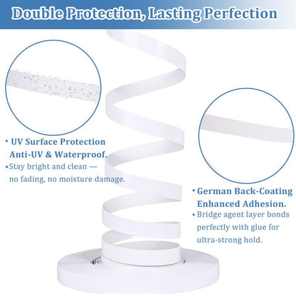 High Gloss White Edge Banding, 15/16 inch X 100 ft PVC Edge Banding Tape, 1mm Thick Non-Glued White Gloss Strip for Kitchen Cabinet Refacing, Closet Shelves & Plywood Edge - color: High Gloss White, size: 15/16 inch X 100 ft