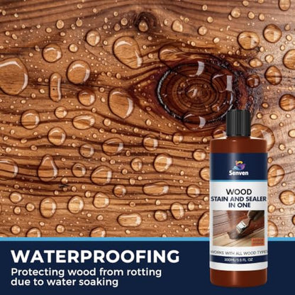 Wood Stain and Sealer in One, Polyurethane Wood Finish Water Based Polyurethane Clear Gloss Wood Protection Polyurethanes Waterproof Coating, Fast Dry Polyurethanes Sealant, Easy Clean Up 100ml - color: Clear, size: 3.5 Fl Oz