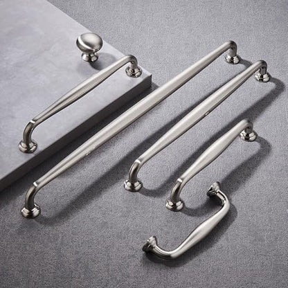 SAILING 10 Pack Cabinet Handles-5"/128mm Screw Spacing Brushed Nickel Furniture Hardware Handles for Kitchen Cabinets Bedroom Dresser Wardrobe Cabinet Pulls - color: Brushed Nickel, size: 5"(128mm)Hole Center-10Pcs