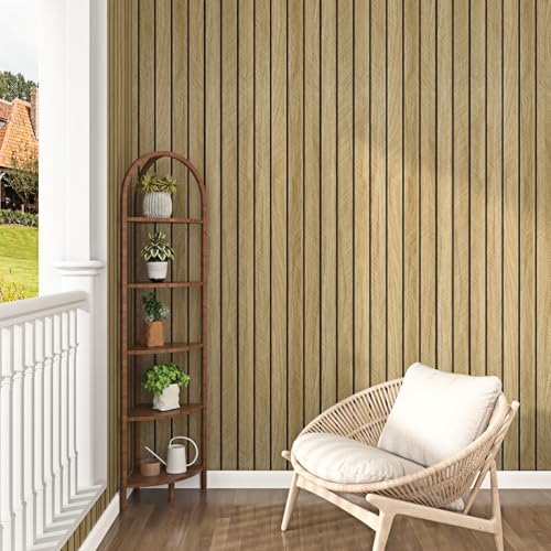 Brown Wood Wall Panels Self Adhesive 3D Peel and Stick Wood Panels - color: Dark Walnut