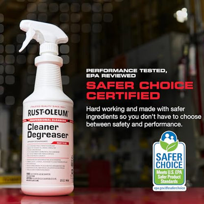 Rust-Oleum Professional Cleaners Cleaner Degreaser | Trigger Spray 32 oz Carafe Bottle | Professional Strength | Ready to Use | 6 Pack - size: 32 Fl Oz (Pack of 6)