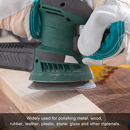 uxcell Detail Sander Sandpaper, Triangular Sanding Paper, Hook and Loop Sanding Pads, Triangle Oscillating Multi Tool, 320 Grits 6 Holes, 15pcs - style: 320 Grits