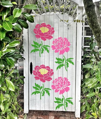 Large Flower Stencils for Painting Peony Daisy Stencil - style: Daisy Peony
