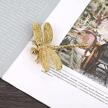 JUXYES Unique Gold Dragonfly Handle Pulls Knobs for Cabinets and Drawers - size: Pack of 4
