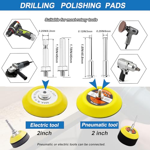 275PCS 2 Inch Hook and Loop Sanding Discs Kit - size: 2Inch-KIT
