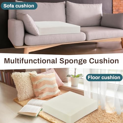 Frienda 3 Pack 4" x 22" x 22" Upholstery High Density Foam Cushion - size: 4 x 22 x 22 Inch