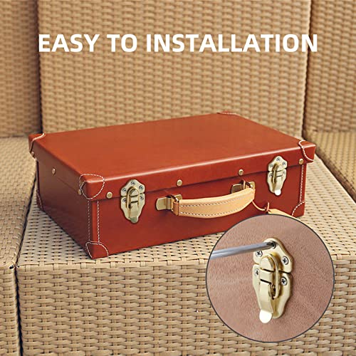 Duckbill Hasp Latches, Small Toggle Box Latches, Bright Brass, 8 Pack - color: Bright Brass, size: 8 Sell Pack