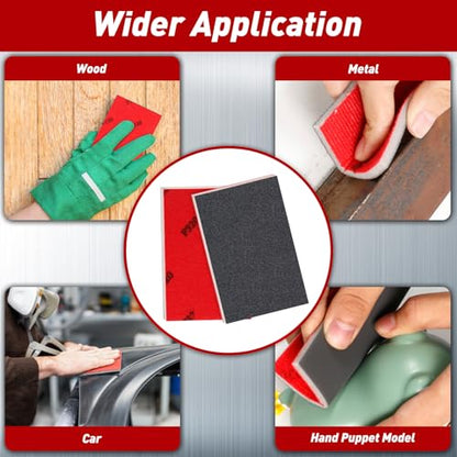 24 PCS Sanding Sponge Block 120 Grit Wet Dry Sandpaper for Wood Metal - color: 120g, size: 24 Pcs