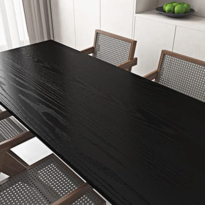 Livelynine Peel and Stick Countertops 24 X 394inch Waterproof Contact Paper for Cabinets Desk Furniture Kitchen Countertop Laminate Self Adhesive Black Wood Grain Vinyl Wrap Bathroom Cabinet Wallpaper - size: 24" x 394"