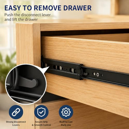 10 Pairs 22 Inch Soft Close Drawer Slides, Full Extension 100 Lbs Rails - size: 22 INCH-10 PAIRS