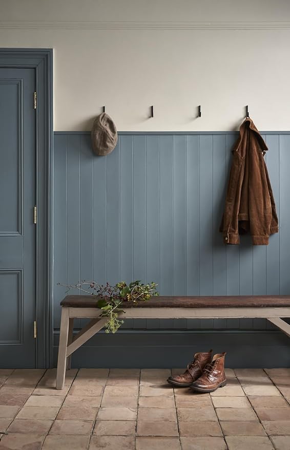 Annie Sloan Satin Paint (Cambrian Blue, 25 Fl Oz/750 mL). Soft sheen for interior wood and metal. Self-leveling, all-in-one paint with no wax or lacquer required. - color: Cambrian Blue