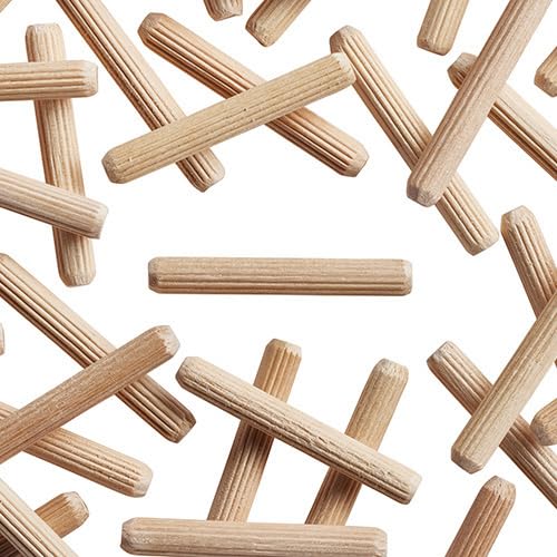 WidgetCo 1/4" x 1-3/4" Wood Dowel Pins, Multi-Groove (Qty 250) - size: QTY 250