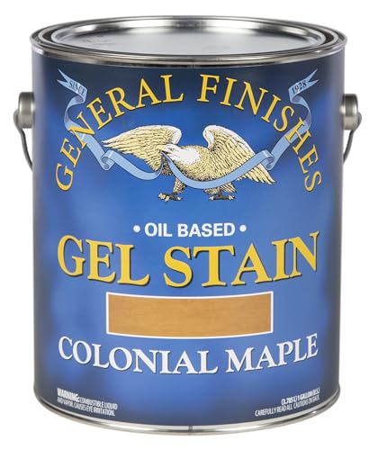 General Finishes Oil Base Gel Stain, 1 Gallon, Colonial Maple - color: Colonial Maple, size: 1 Gallon