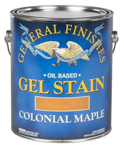 General Finishes Oil Base Gel Stain, 1 Gallon, Colonial Maple - color: Colonial Maple, size: 1 Gallon