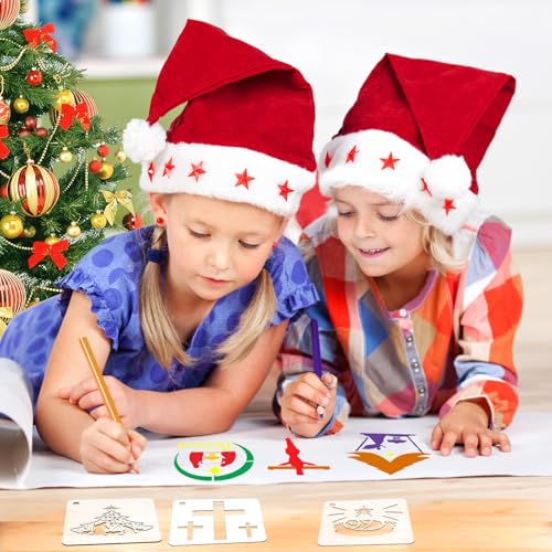 JULMELON 20Pcs Christmas Stencils Reusable, Nativity of Jesus for Painting - style: Jesus Stencils