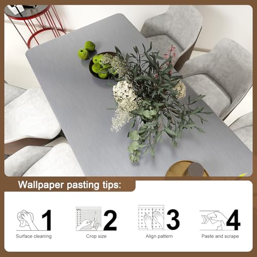 Silver Stainless Steel Contact Paper for Countertops Cabinets - color: Silver, size: 1181" x 15.7"