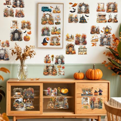 16 Pcs Fall Garden Rub-On Transfers for Furniture & Crafts, 6 x 6 Inch - style: Fall Garden