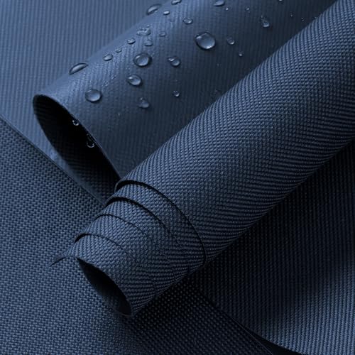 ANMINY 100% Waterproof Fabric Marine Canvas, 58" W 600D, 3 Yards Navy Blue - color: Navy Blue, size: Pre-cut 3 Yards