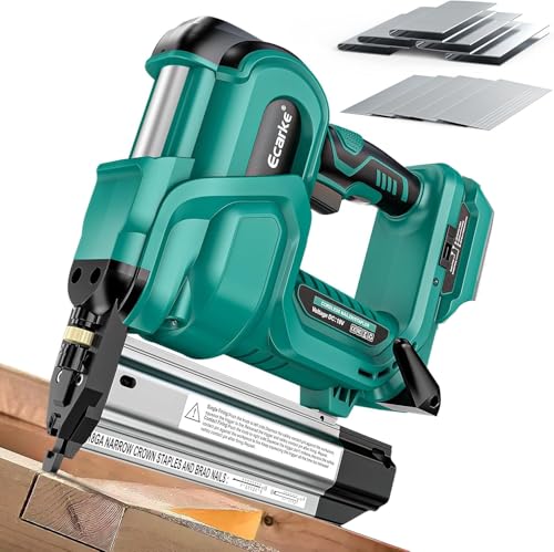 Ecarke 2" Brad Nailer Cordless Stapler Compatible with Makita 18V, 2 in 1 Electric Nail Gun/Staple Gun with 18GA Nails/Staples, Battery Power Nail Gun for Trim Wood Crafting Carpentry DIY, Tool only - color: 2" Nailer for Ma-kita 18v Battery (2 in 1)