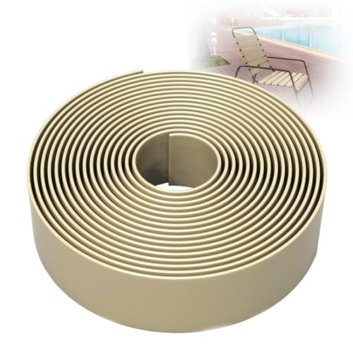 KOMORAX 100ft Long 1.5" Wide Vinyl Chair Strapping. Repair & Replacement Matte Finish. for Patio Outdoor Lawn Garden Durable Attractive (Driftwood) - color: Driftwood