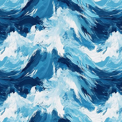 HOMETITUTE Ocean Wave Peel and Stick Wallpaper 118.1x17.7 Inch Vinyl - color: Ocean Wave