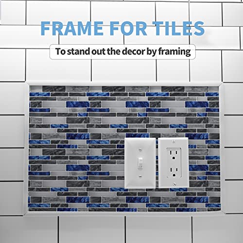 Art3d 30 ft Peel and Stick Flexible Molding Trim for Wall Tile Edge, White - color: White, size: 30 feet