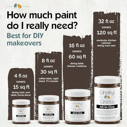 Chalky Chicks Alaskan Brown Bear 4 Fl Oz Chalk Paint for Furniture - color: Alaskan Brown Bear (Brown), size: 4 Fl Oz (Pack of 1)