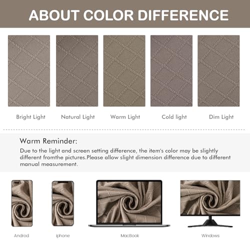 Genina Waterproof Chair Covers for Dining Room,Set of 2,Taupe - color: Taupe, size: 2PCS
