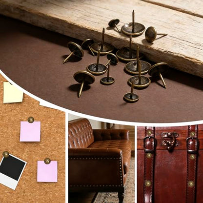 SVKN Upholstery Tacks for Furniture 120pcs Antique Bronze Nails