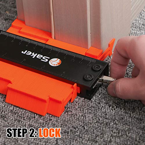 Saker Contour Gauge Profile Tool with Lock 5 Inch Orange - style: 5 INCH